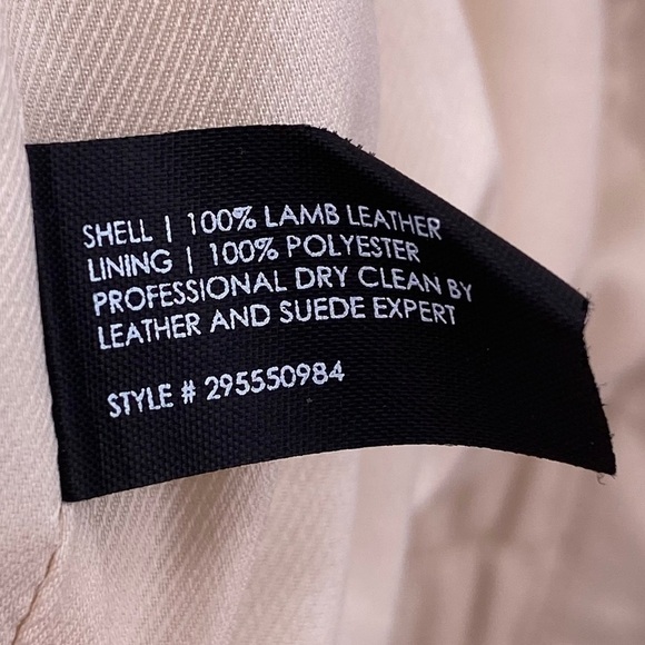 Club  Monaco Beige Lamb Leather Vest Size Small - Picture 4 of 5